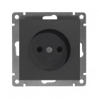 Розетка 1-м СП Афина 16А IP20 без заземл. механизм графит Universal A0022-Gr
