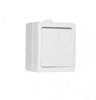 Выключатель 2-кл. ОП Аллегро 10А IP54 бел. UNIVersal 5563491