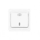 Переключатель проходной 1-кл. СП Валери 10А IP20 с подсветкой бел. UNIVersal В0125