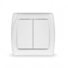 Выключатель 2-кл. СП Маргарита 10А IP20 бел. UNIVersal М0023