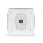 Розетка телевизионная TV 1-м СП Маргарита бел. UNIVersal М0027