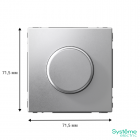 Светорегулятор поворотно-нажимной (диммер) ArtGallery LED RC 400Вт механизм алюм. SE GAL000323