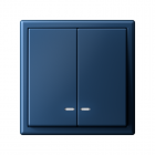 Выключатель 2-кл. ArtGallery (сх. 5а) 10AX с подсветкой механизм аквамарин SE GAL001153