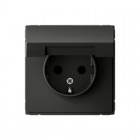 Розетка ArtGallery 16А IP20 с заземл. защ. шторки с крышкой механизм базальт SE GAL001446