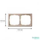 Рамка 2-м ArtGallery универс. песочн. SE GAL001202