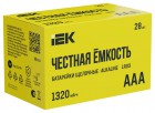 Элемент питания алкалиновый AAA/LR03 Alkaline бокс (уп.28шт) IEK ABT-LR03-OP-B28