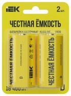 Элемент питания щелочной Alkaline LR20/D (блист.2шт) IEK ABT-LR20-OP-L02