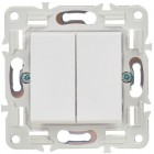 Выключатель 2-кл. SKANDY 10А SK-V04W арктич. бел. IEK SK-V20-0-10-K01