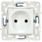 Розетка SKANDY 10А без заземл. без защ. шторок SK-R02W арктич. бел. IEK SK-R10-10-K01