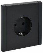 Розетка СП FORTE&PIANO FP115 16А с заземл. защ. шторки винт. крепл. черн. IEK FP-R14-16-K02