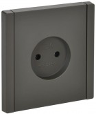 Розетка 1-м СП FORTE&PIANO FP318 10А без заземл. без защ. шторок винт. крепл. сер. IEK FP-R10-10-K03