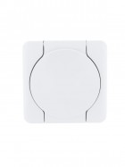 Розетка 1-м ОП Viola с заземл. с крышкой бел. LEZARD 751-0200-123