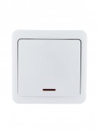 Выключатель 1-кл. 1п ОП Viola 10А IP20 с подсветкой бел. LEZARD 751-0200-111