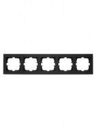 Рамка 5-местн. горизонт. VESNA черн. бархат LEZARD 742-4200-150