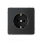 Розетка ArtGallery 16А с заземл. быстрозажим. клем. механизм карбон SE GAL001043S