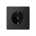 Розетка ArtGallery 16А с заземл. со шторками быстрозажим. клем. механизм базальт SE GAL001445S