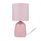 Светильник настольный JH2-02-pk E14 IP20 130х130х255мм керамика; ткань; PVC-пластик роз. JazzWay 5062337