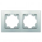 Рамка 2-м Афина универс. серебр. Universal A0044-S