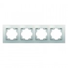 Рамка 4-м Афина универс. серебр. Universal A0046-S