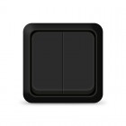 Выключатель 2-кл. ОП Олимп 10А IP20 черн. Universal 2213