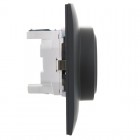 Розетка 2-м SKANDY 16А с заземл. без защ. шторок в сборе SK-R08G графит IEK SK-R21-16-K53-F