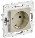 Розетка SKANDY 16А с заземл. защ. шторки SK-R04B беж. IEK SK-R14-16-K10