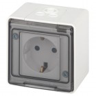 Розетка Эксперт 11-2502-01 2P+E IP55 шторки 16А-250В ОУ бел. Эра Б0063280