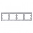 Рамка 4-м Glossa горизонт. алюм. SE GSL000304
