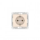 Розетка Glossa 16А с заземл. быстрозажим. клем. механизм беж. SE GSL000243S