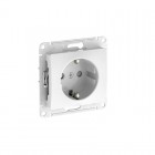 Розетка Glossa 16А с заземл. защ. шторки быстрозажим. клем. механизм бел. SE GSL000145S
