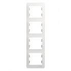 Рамка 4-м Glossa вертикал. бел. SE GSL000108