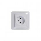 Розетка 1-м СП Glossa 16А IP20 без заземл. механизм бел. SE GSL000141