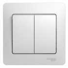 Выключатель 2-кл. СП Glossa 10А IP20 (сх. 5) 10AX в сборе бел. SE GSL000152