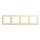 Рамка 4-м Glossa горизонт. беж. SE GSL000204
