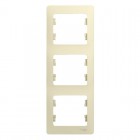 Рамка 3-м Glossa вертикал. беж. SE GSL000207