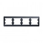 Рамка 4-м Glossa горизонт. антрацит SE GSL000704