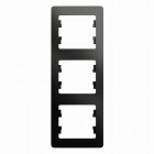 Рамка 3-м Glossa вертикал. антрацит SE GSL000707