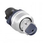 Головка переключателя с ключом на 2 положения с фиксацией стандартная ручка алюм. черн. DKC M22S-KL2A