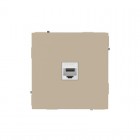 Розетка компьютерная 1-м KANT RJ45 кат.5E без шторки ванильн. марципан DKC 7015663