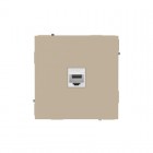 Розетка компьютерная 1-м KANT RJ45 кат.6A без шторки ванильн. марципан DKC 7015673