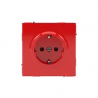 Розетка силовая KANT 2P+E защ. шторки красн. сатин DKC 7001003
