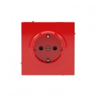 Розетка силовая KANT 2P+E без шторки красн. сатин DKC 7001033