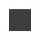 Переключатель 2-кл. KANT с подсветкой черн. уголь DKC 7012144