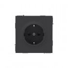 Розетка силовая KANT 2P+E защ. шторки черн. уголь DKC 7012003