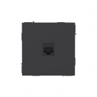 Розетка компьютерная 1-м KANT RJ45 кат.5E без шторки черн. уголь DKC 7012663