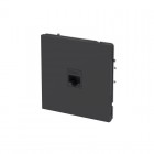 Розетка компьютерная 1-м KANT RJ45 кат.6A без шторки черн. уголь DKC 7012673