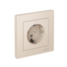 Розетка Atlas Design с заземл. защ. шторки 16А в сборе беж. SchE ATN000244