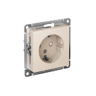 Механизм розетки 1-м СП Atlas Design с заземл. защ. шторки 16А беж. SchE ATN000245