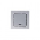 Механизм выключателя 1-кл. СП Atlas Design 10А IP20 (сх. 1а) 10AX с подсветкой алюм. SchE ATN000313