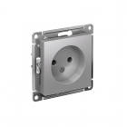 Розетка 1-м СП AtlasDesign 16А IP20 без заземл. без защ. шторок механизм алюм. SE ATN000341